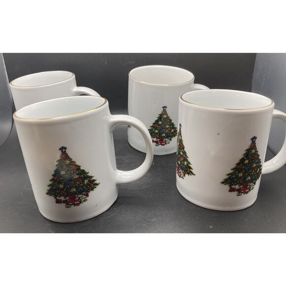 Seagull Christmas Collection Set of 4 Christmas Tree Mugs - Holiday Coffee Cups - Picture 5 of 10